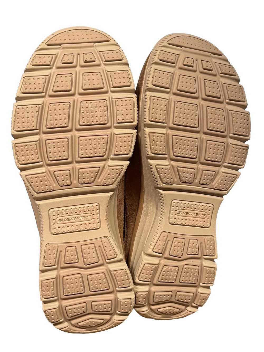 NEW Skechers Easy Going Grace Womens Sz 8 Tan Suede Slip-ins Trimmed Clogs Mules - Picture 6 of 9